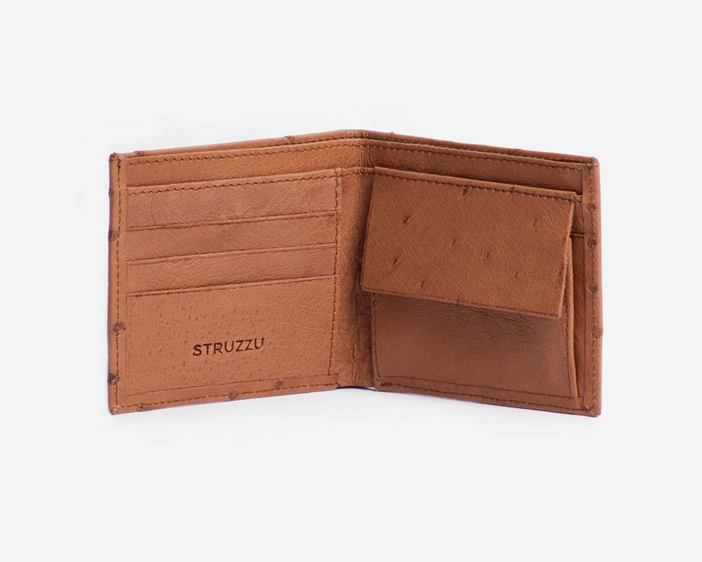 Men's bifold wallet in Brandy