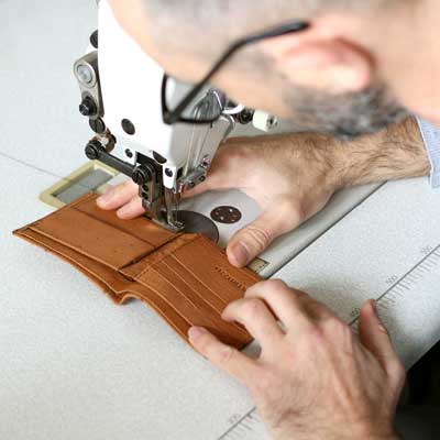 A hand crafted Struzzu leather wallet requires exceptional skill and attention to detail.